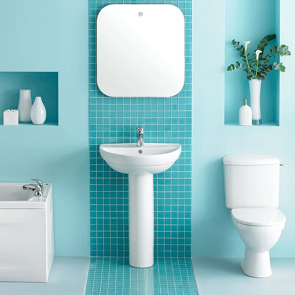 Foto - Evinizde uygulamak isteyeceğiniz birbirinden şık mavi banyo tasarımları