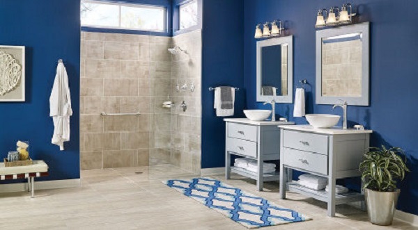 Foto - Evinizde uygulamak isteyeceğiniz birbirinden şık mavi banyo tasarımları