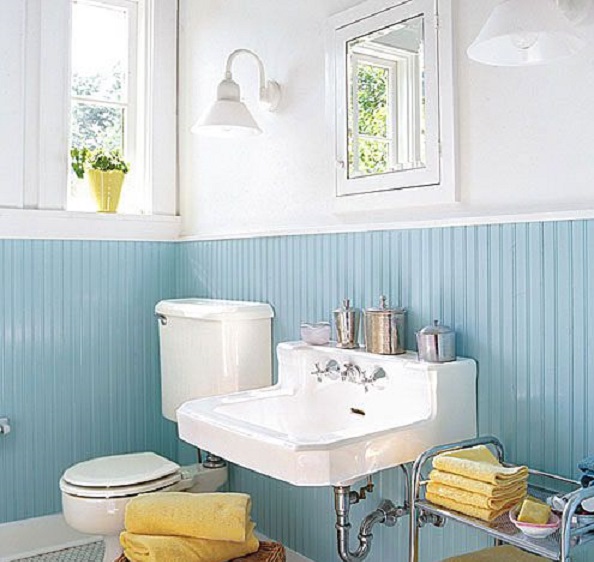 Foto - Evinizde uygulamak isteyeceğiniz birbirinden şık mavi banyo tasarımları