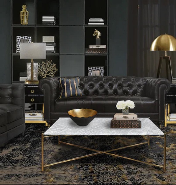 Foto - Birbirinden şık siyah salon tasarımı örnekleri