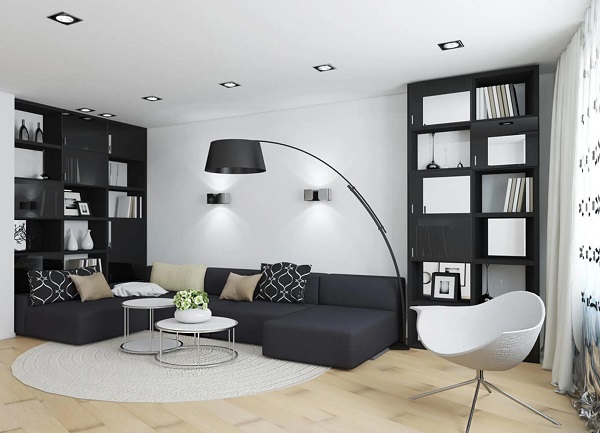 Foto - Birbirinden şık siyah salon tasarımı örnekleri