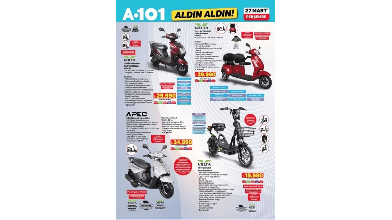 Foto - Bisiklet, kahve makinesi, balıkçı malzemeleri.. A101'de 27 Mart 2025 indirimleri dolu dolu geliyor