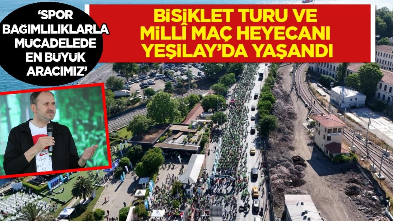 Bisiklet turu ve milli maç heyecanı Yeşilay'da yaşandı...