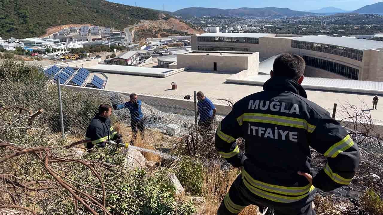 Foto - Bodrum'da makilik alanda yangın çıktı: Alevler rüzgarın etkisiyle yayıldı 