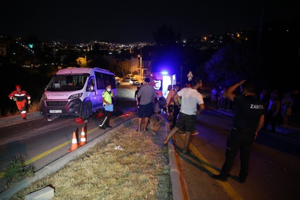 Foto - Bodrum'da minibüsle motosiklet çarpıştı: 1 ölü, 1 yaralı