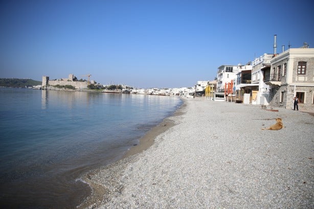 Bodrum'da yoğunluk yaşanan sahil ve caddelerde Kovid-19 denetimleri artırıldı