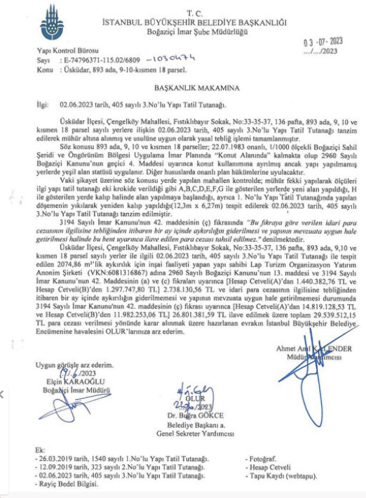 Foto - Boğaz'daki devasa korsan inşaata kim dur diyecek? İBB Meclisi ve Valilik kararına rağmen inşa çalışması sürüyor