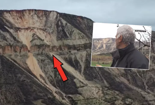 Foto - Bölgede deprem tedirginliği yaşanırken dağ hareket etti! Domuzlar, geyikler, hayvanlar bağırmaya başladı