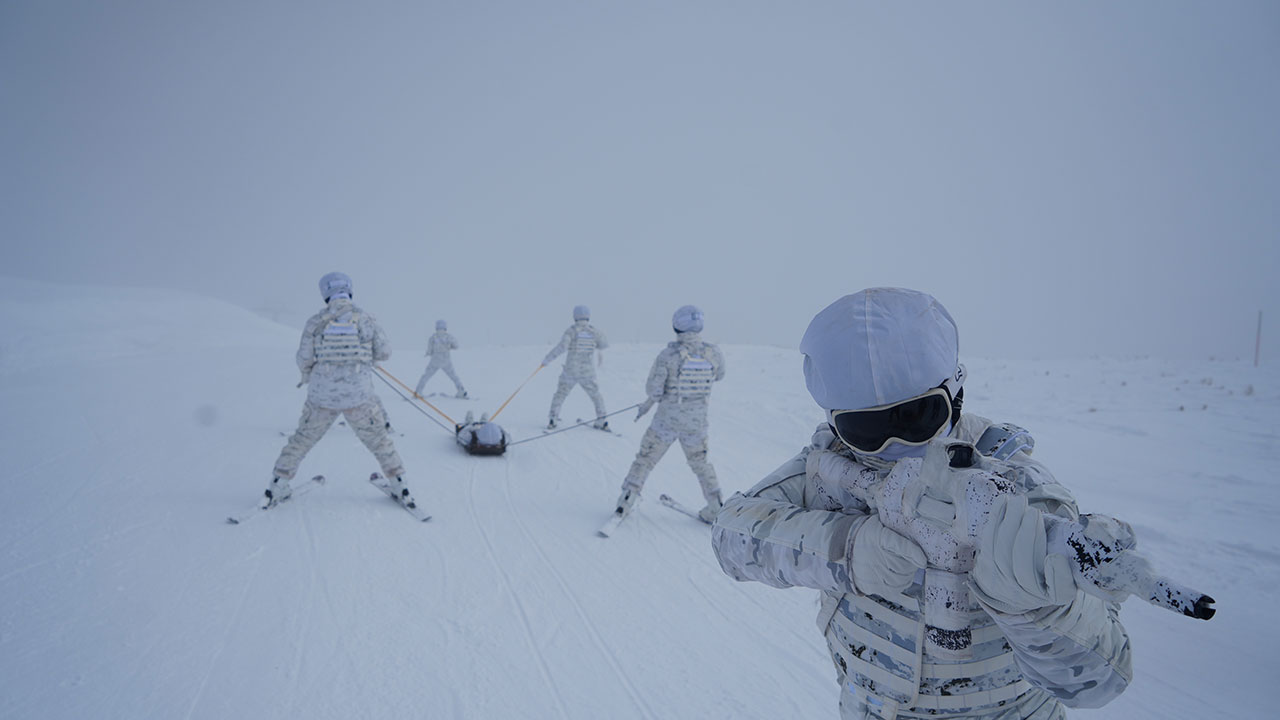 Foto - Bordo Bereliler'in zorlu eğitimi