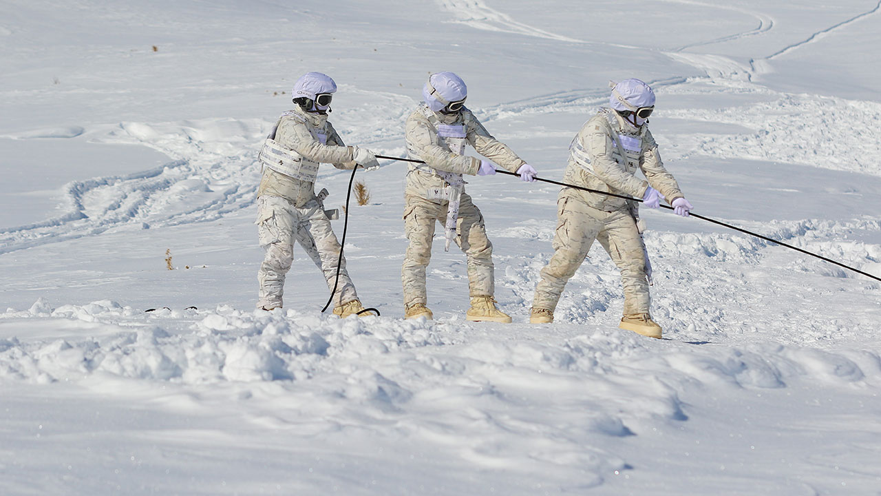 Foto - Bordo Bereliler'in zorlu eğitimi