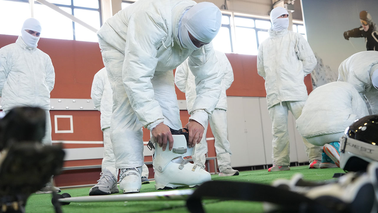 Foto - Bordo Bereliler'in zorlu eğitimi