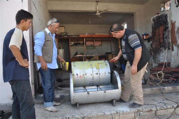 Foto - Boş varilleri öyle bir değerlendirdi ki!