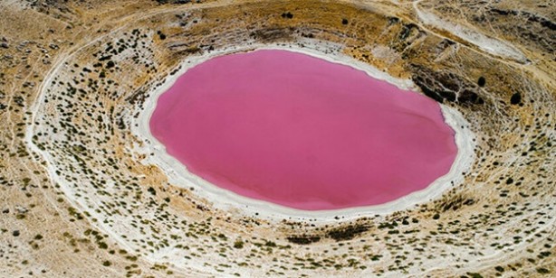 Bozkırın ortasında bir pembe göl... Nedenine şaşıracaksınız