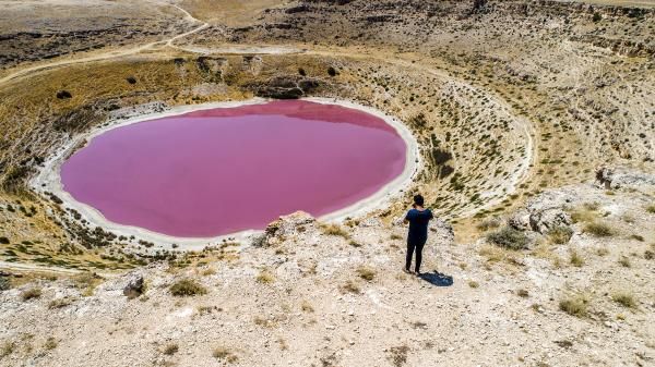 Foto - Bozkırın ortasında bir pembe göl... Nedenine şaşıracaksınız