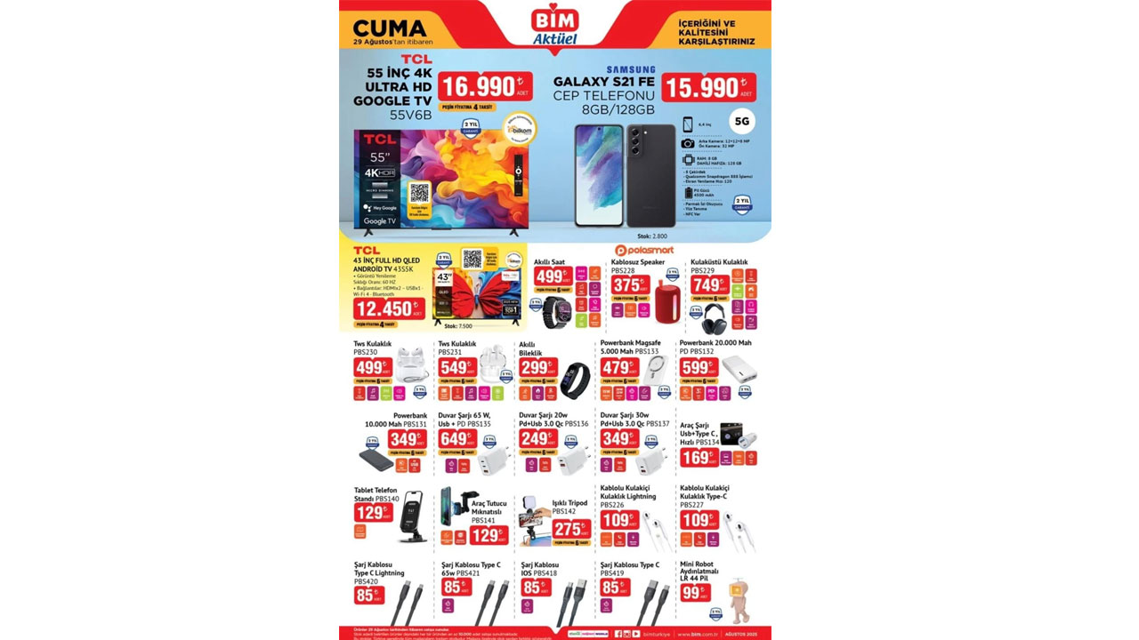 Foto - Bu Cuma teknolojiye doyuracak! BİM'de 29 Ağustos Cuma günü dev indirimler