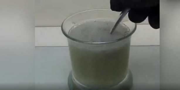 Foto - Bu deney ağızları açık bıraktı! Kaşığı eriten maddeye elini soktu