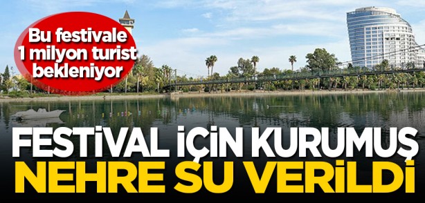 Foto - Bu festivale 1 milyon turist bekleniyor: Festival için kurumuş nehre su verildi