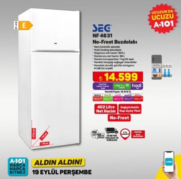 Foto - Bu fırsatlar kaçmaz! A101'de 19-25 Eylül indirim rüzgarı