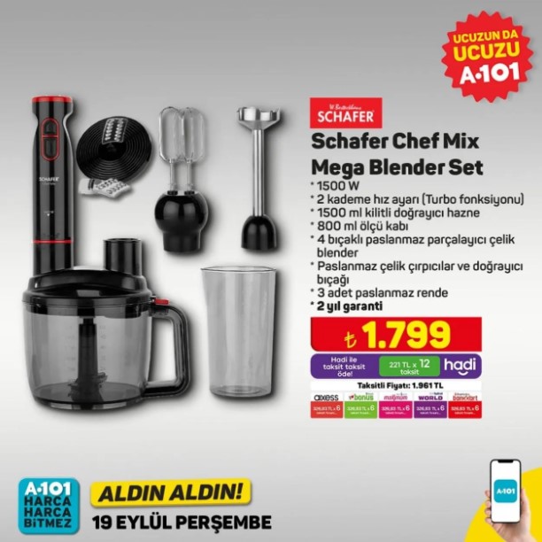 Foto - Bu fırsatlar kaçmaz! A101'de 19-25 Eylül indirim rüzgarı