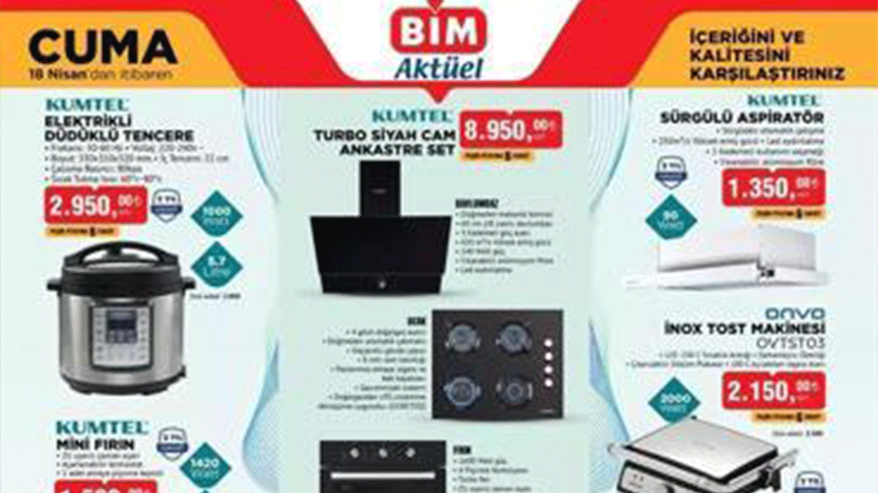 Bu hafta BİM'de büyük indirim! Elektronikten mutfağa dolu dolu fırsatlar sizi bekliyor!