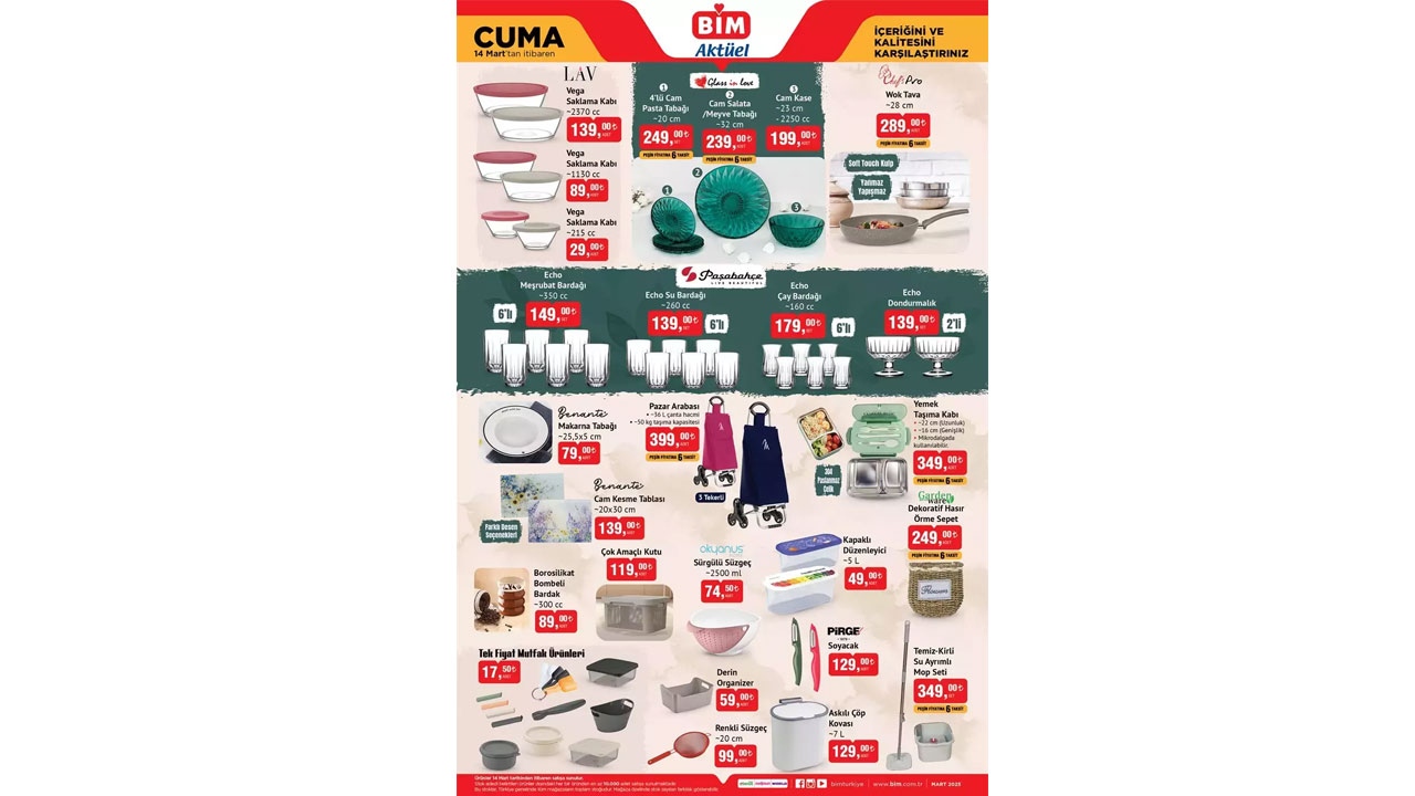 Foto - Bu hafta indirime doyuracak! BİM 14 Mart Cuma kataloğu bomba gibi geldi