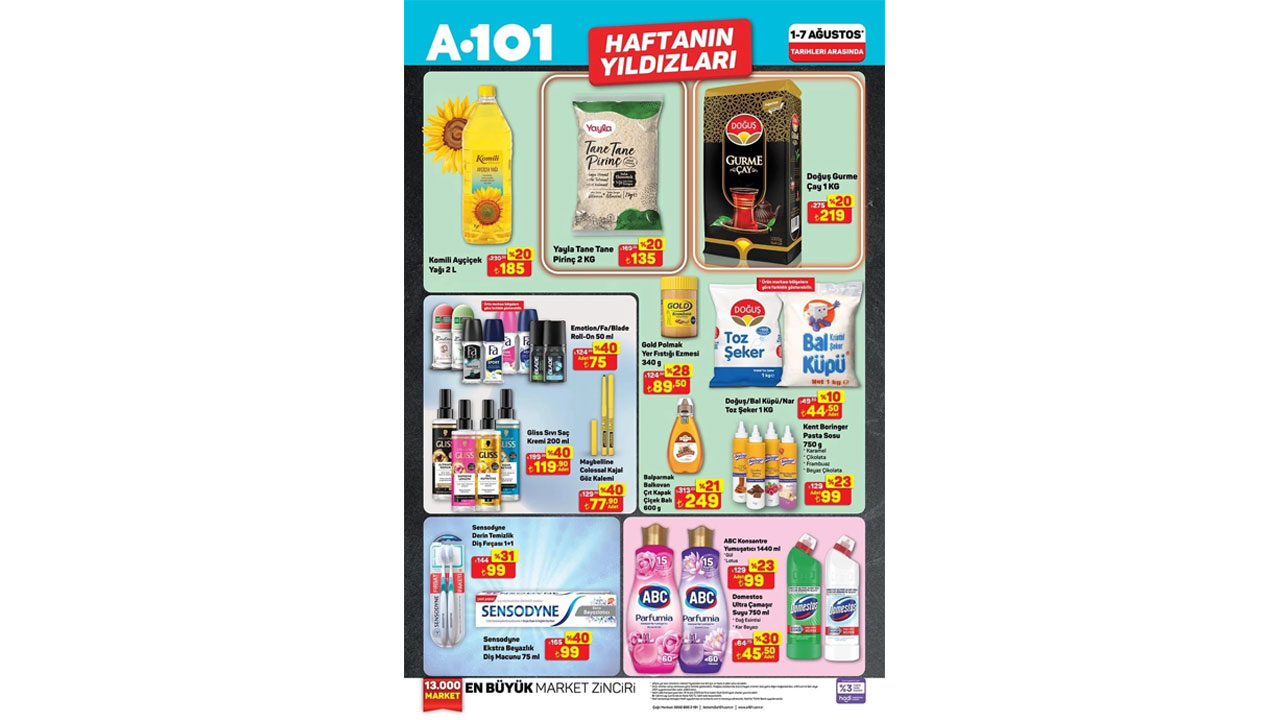 Foto - Bu hafta neler var neler! A101’de 01-07 Ağustos 2025 indirimleri açıklandı