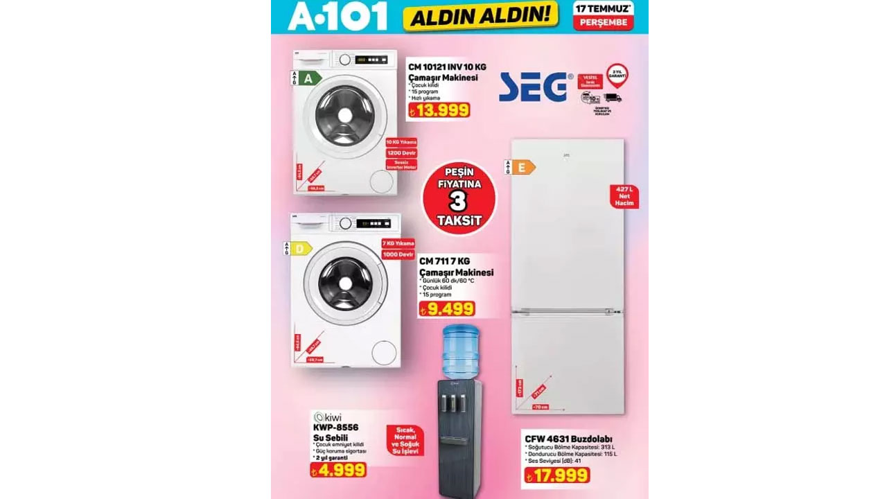 Foto - Bu hafta neler var neler! A101'de 17 Temmuz 2025 indirimli ürünler listesi belli oldu