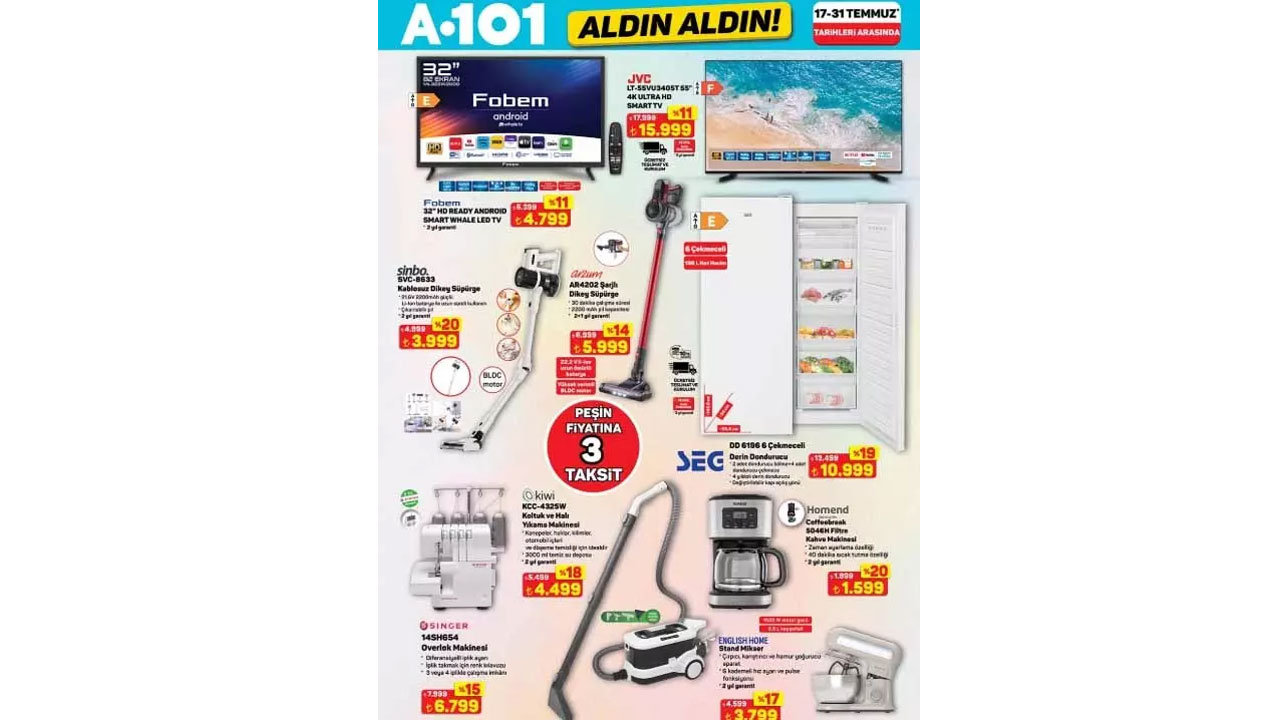 Foto - Bu hafta neler var neler! A101'de 17 Temmuz 2025 indirimli ürünler listesi belli oldu