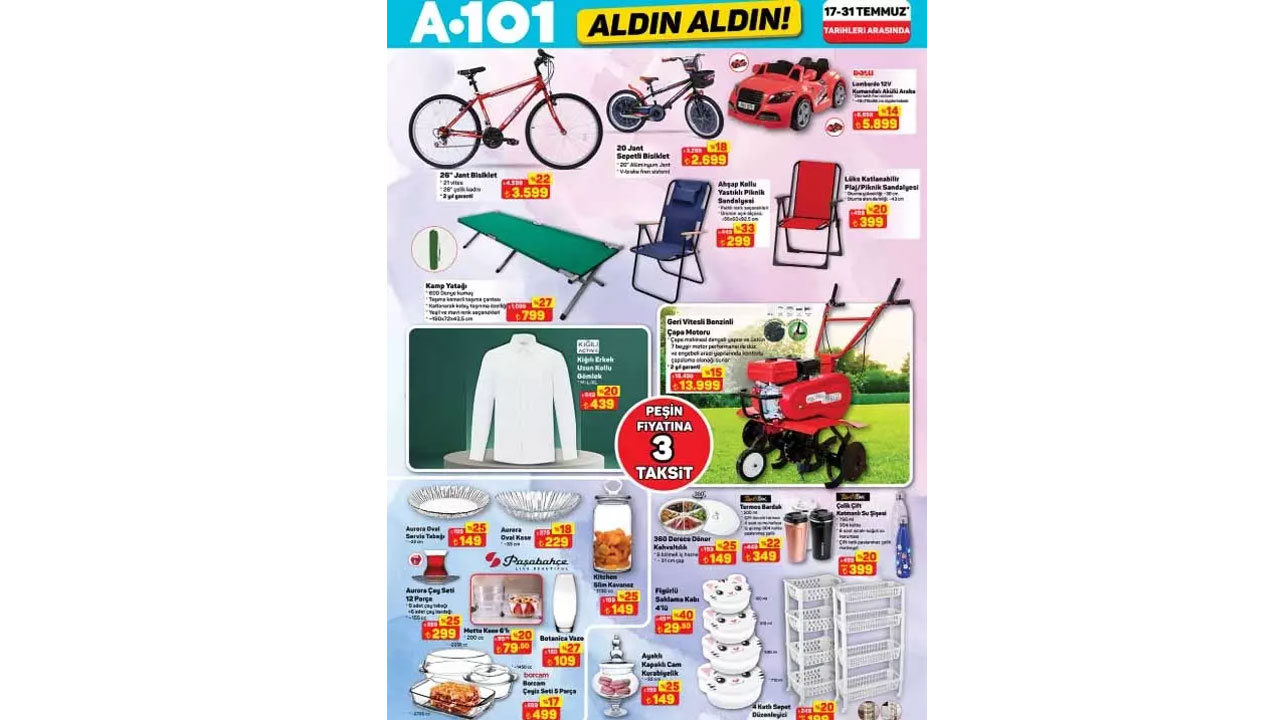 Foto - Bu hafta neler var neler! A101'de 17 Temmuz 2025 indirimli ürünler listesi belli oldu