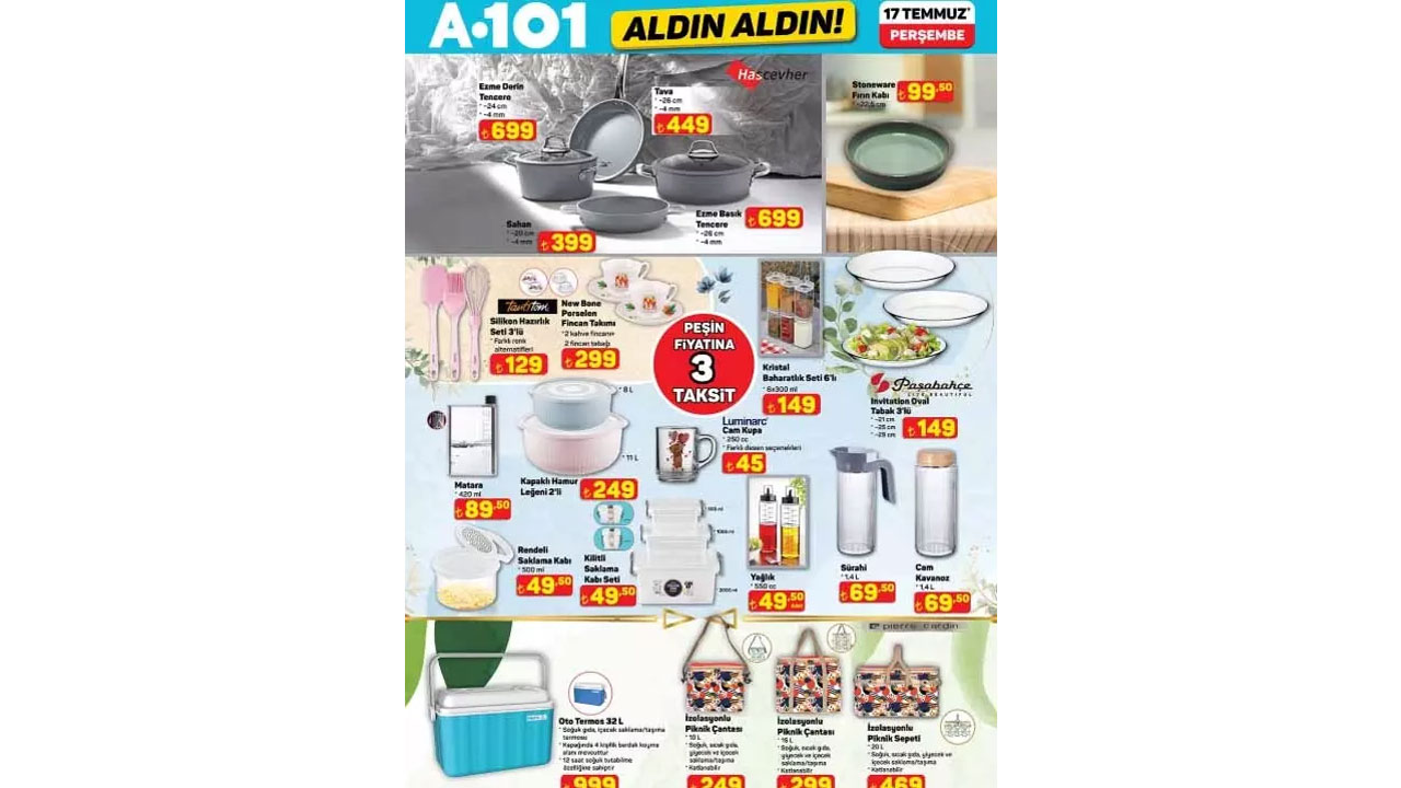 Foto - Bu hafta neler var neler! A101'de 17 Temmuz 2025 indirimli ürünler listesi belli oldu