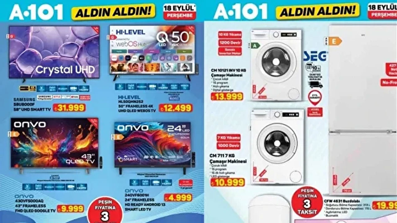 Bu hafta neler var neler! A101'de 18 Eylül Perşembe indirimleri açıklandı