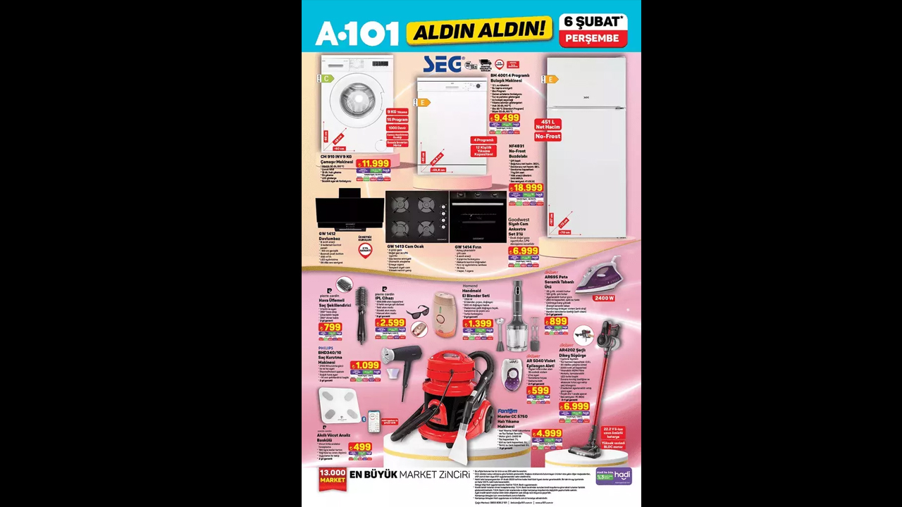 Foto - Bu hafta neler var neler! A101’de 6 Şubat indirim kataloğu açıklandı