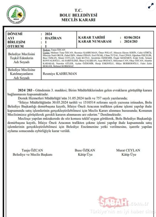 Foto - Tanju Özcan makam aracı almak için İtfaiye aracını sattı