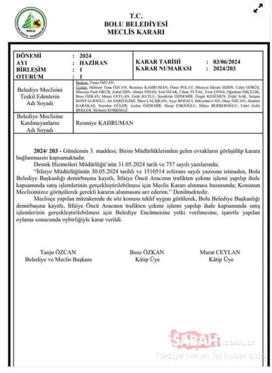 Foto - Tanju Özcan makam aracı almak için İtfaiye aracını sattı