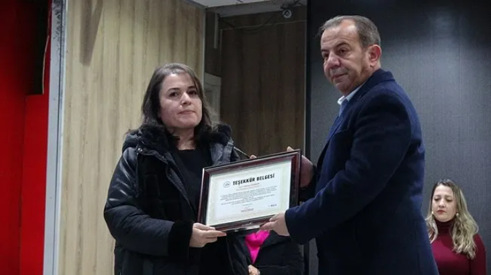 Foto - Bu kadarına da pes ya hu! Tanju Özcan ne yaptığının farkında bile değil… Otel faciasında tutuklanan personele şeref belgesi verdi