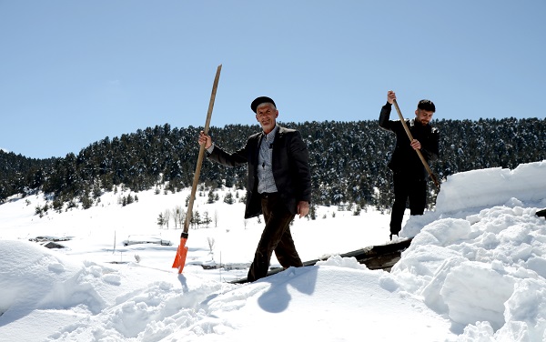 Foto - Bu köy baharı bekliyor