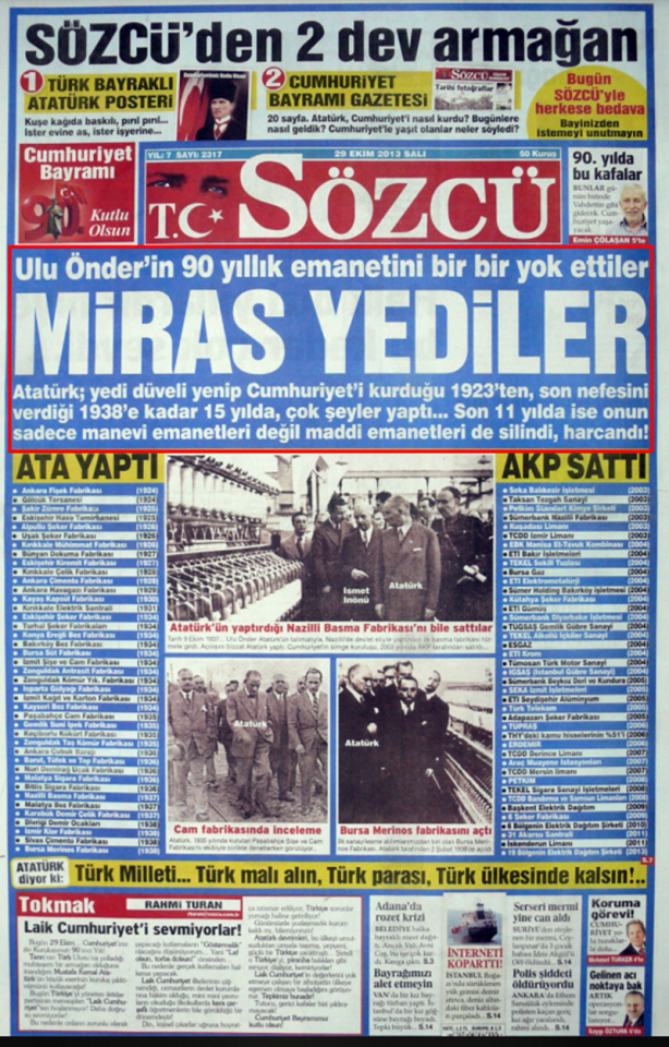 Foto - Bu manşet "Sözcü’nün FETÖ ile ne işi olur?" diyenlere gelsin
