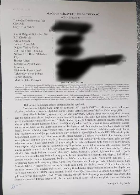 Foto - Bu olay Türkiye'de yaşandı! Otobüs firmasından çocuğa 'namaz' dayağı