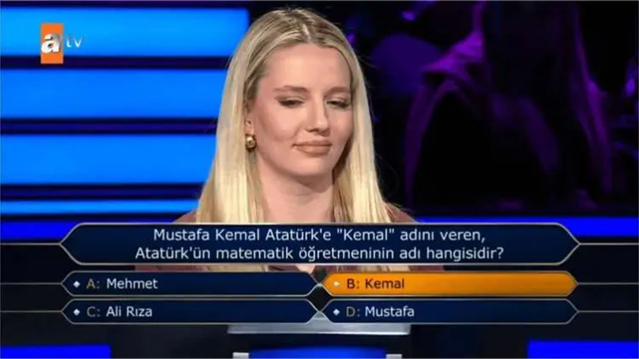 Foto - Bu soruyu CHP’nin Parti Meclisi’ne de sorun bilemezler! Kim Milyoner Olmak İster’de M. Kemal sorusu