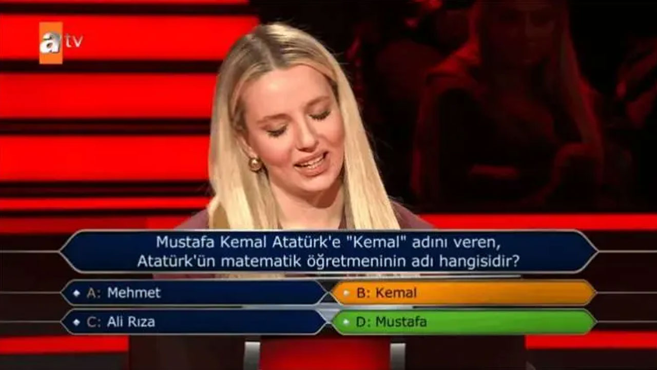Foto - Bu soruyu CHP’nin Parti Meclisi’ne de sorun bilemezler! Kim Milyoner Olmak İster’de M. Kemal sorusu