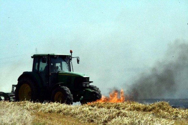Foto - Buğday tarlaları tek tek yakılıyor! Koca arazi kül oldu