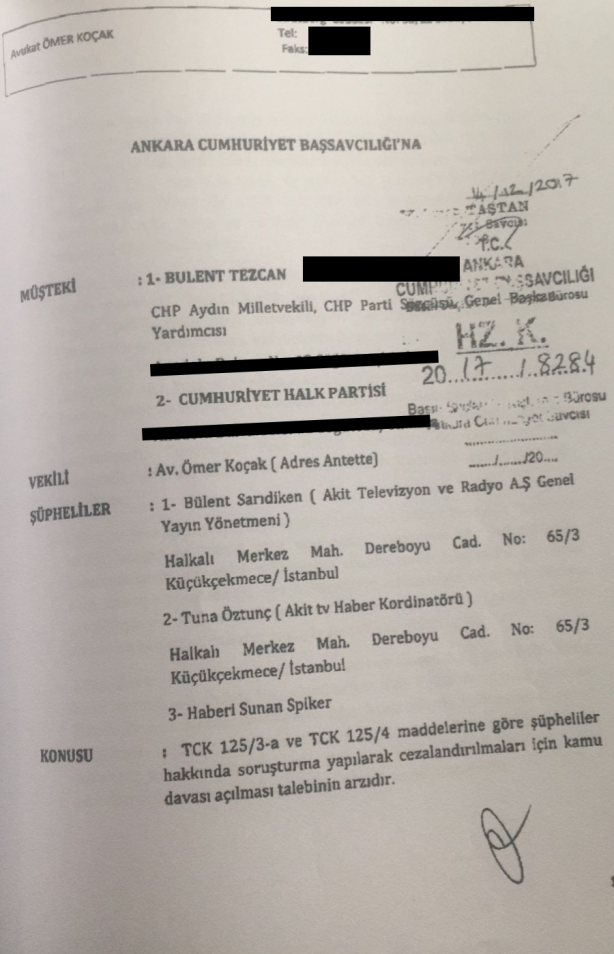 Foto - CHP’li Tezcan’dan işine geldiği gibi muamele! Akit’e ceza, yandaşa basın özgürlüğü