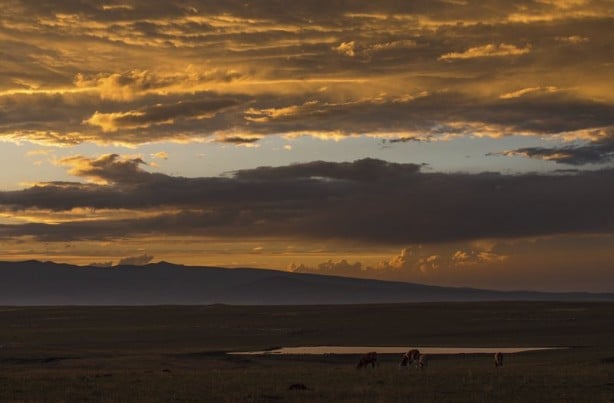 Bulutlar kızıla boyandı!