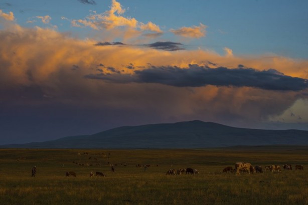 Foto - Bulutlar kızıla boyandı!