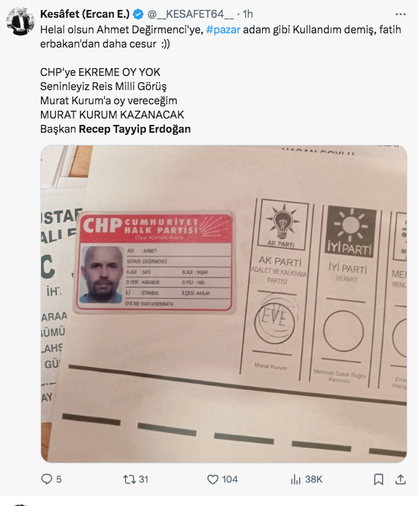 Foto - Bunu Fatih Erbakan görmesin! Oy pusulasına öyle bir şey yazdı ki...