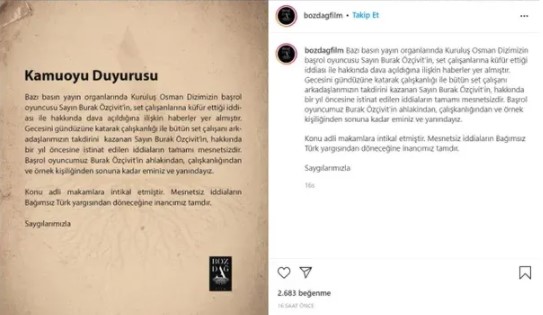 Foto - Burak Özçivit hakkında 4 yıl hapis istemi! Bozdağ Film'den flaş açıklama