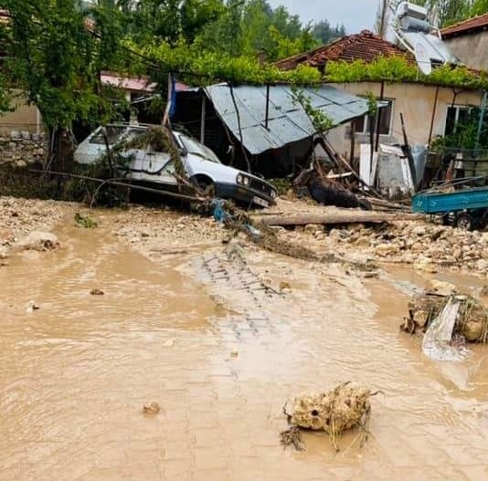 Foto - Burdur'da sel hayatı felç etti! Hayvanlar telef oldu