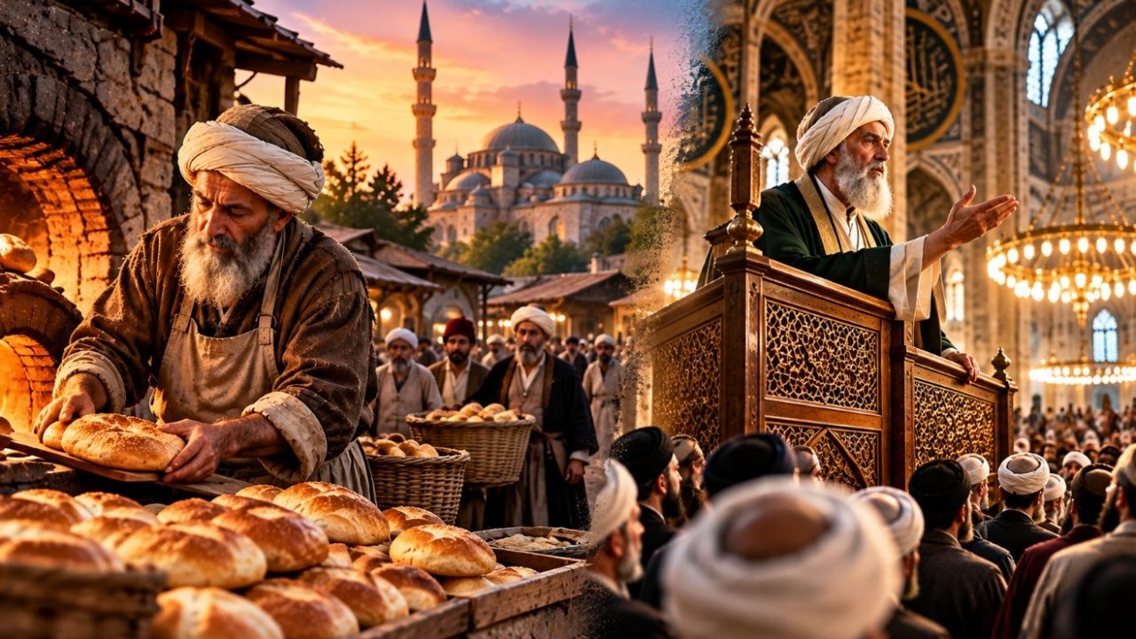 Foto - Bursa onu sıradan bir ekmekçi sanıyordu! Ulu Cami’de kürsüye çıkınca herkes şaşkına döndü