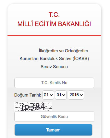 Bursluluk Sinav Sonuclari Sorgulama Ekrani Iokbs Bursluluk Sinavi Taban Puanlari Yeni Akit