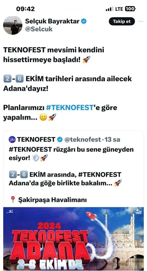 Foto - Büyük güne az kaldı! Selçuk Bayraktar mesajı verdi: "Biz ailecek Adana’ya gidiyoruz"